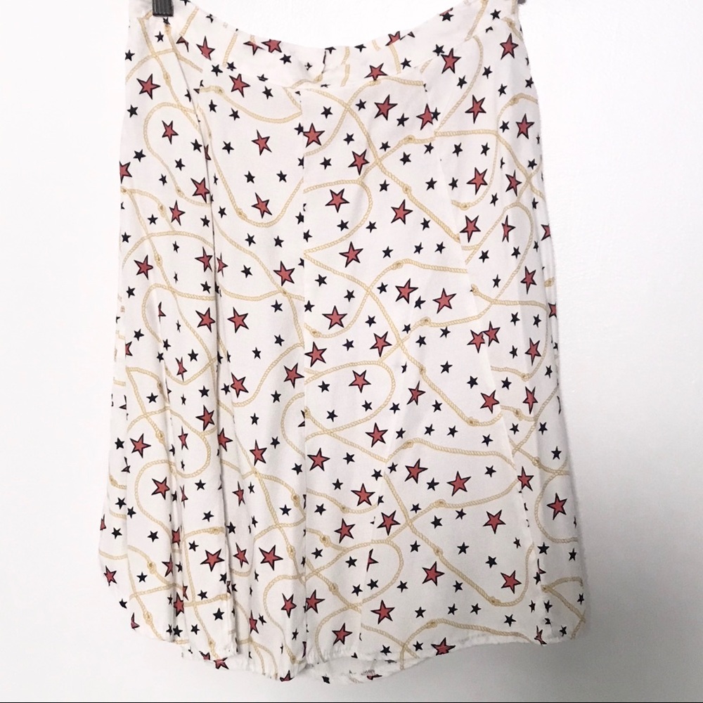 VINTAGE STARLET inc STARS Rayon button up skirt S - Picture 5 of 11